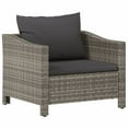 thumbnail image 6 of vidaXL 7 Piece Patio Lounge Set with Cushions Gray Poly Rattan, 6 of 10