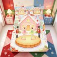 thumbnail image 5 of Manfei Festive Animals King Sheets,Happy Christmas Bedding,4pcs,1 Flat Sheet,1 Fitted Sheet and 2 Pillowcases, 5 of 6