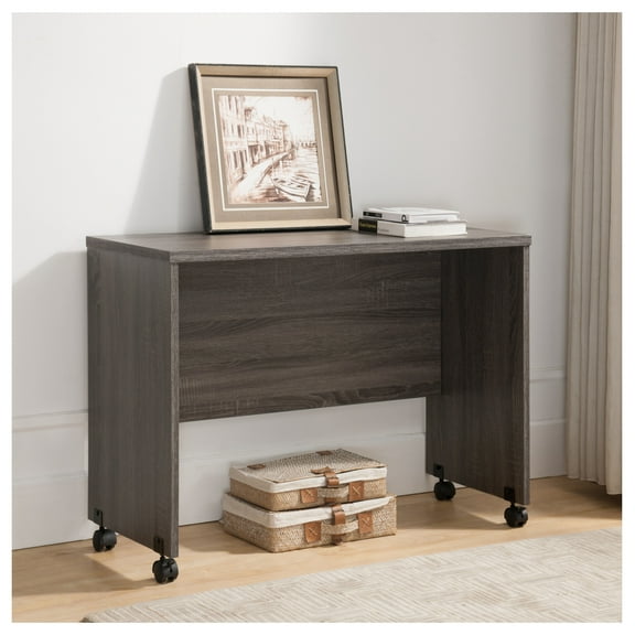Wooden Mobile Computer Desk, Home Office Desk - Distressed Grey