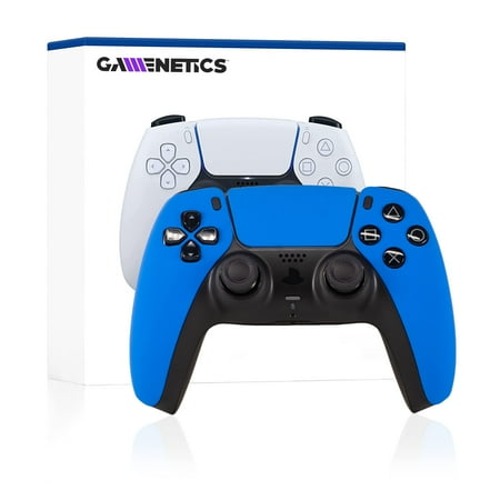 Gamenetics Custom Official Wireless Bluetooth Controller for PS5 Console - PC - Un-Modded - Video Gamepad Remote (Soft Touch French Blue)