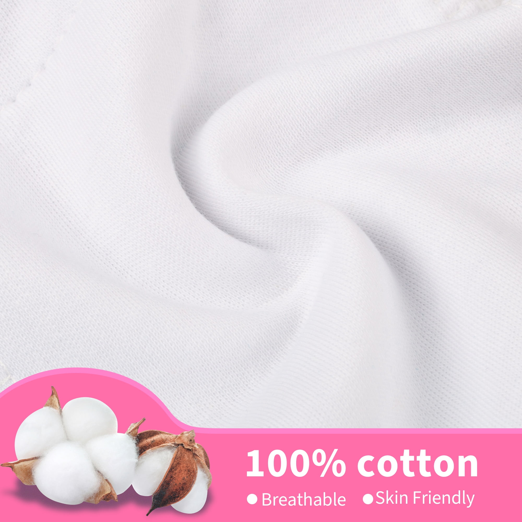 BIG ELEPHANT 10 Packs Baby Girls' and Boys' Potty Training Pants, 100% Cotton Absorbent Training Underwear for Toddler, 4T