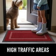 thumbnail image 7 of Buganda Front Door Mat, Heavy Duty Rubber Door Mat Outside, Low Profile Dirt Trapper Welcome Mat, Waterproof Easy to Clean Doormat, Wine Red, 47"x32", 7 of 7