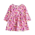thumbnail image 2 of Robes Décontractées pour Bébés Filles, Robe Florale Confortable à Manches Longues pour Nouveau-Nés 5-6 Ans, 2 of 6