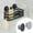 Black, variant on Better Homes & Gardens Adhesive or Suction Mount Shower Storage Basket, Satin Nickel