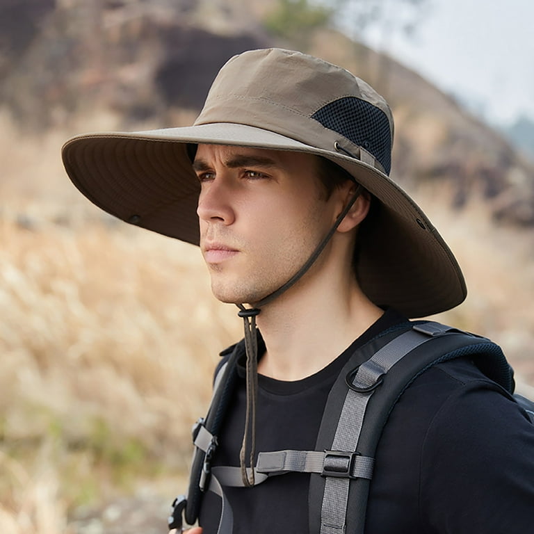 Mens Sun Hats, Wide Brim Sun Hat, UPF 50+ UV Protection Waterproof