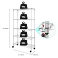 thumbnail image 6 of Ktaxon Commercial 5 Tier Storage Rack, Adjustable Rolling Metal Garage Shelving Chrome, 35''W x 14''D x 65''H, Capacity for 440lbs, 6 of 8