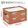 thumbnail image 4 of Cartoon White Cats Holding Christmas Gift Square Storage Bins with Handles Collapsible Containing Box 2 Packs, 4 of 9