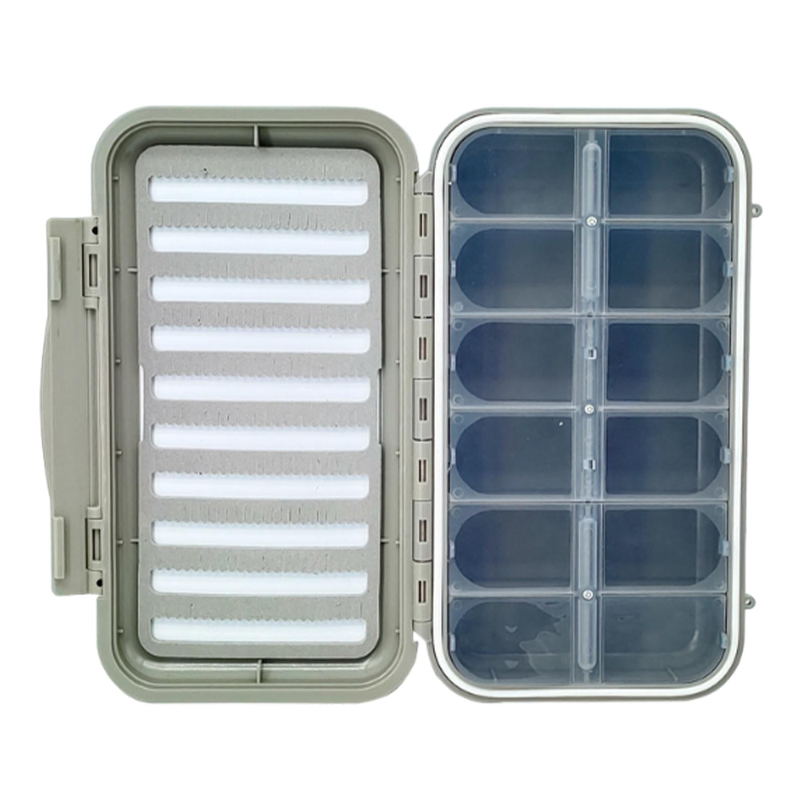 Dualoai Fishing Tackle Box Baits Storage Case Hooks Organizer Waterproof Fly Fishing Box