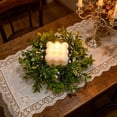 thumbnail image 4 of WWG Candle Ring, Plastic Candle Wreath for Dining Table, 7.87 Inch Diameter, Festive Decoration for Party, Home, Fireplace, Includes 1 Piece, Versatile Candle Holder for Cylindrical Candles, 4 of 6