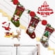 thumbnail image 4 of Medias De Felpa Suave A Cuadros Rojos De Santa Para Decoraciones Navideñas Sweethay HA046287-02, 4 of 5