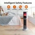 thumbnail image 6 of Comfort Zone 25" Oscillating Tower Space Heater with 3D Flame , Remote Control, Timer, 6 of 9