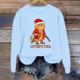 thumbnail image 2 of Wang6 Womens Plus Size Christmas Graphic Sweatshirts Trendy Xmas Long Sleeve Litter's Full Letter Print No Hood Pullovers Causal Loose Fit Crew Neck Tops Shirts Blue XXL, 2 of 3