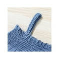 thumbnail image 6 of hirigin Infant Girl Denim Tanks Tops + Shorts , Elastic Waist Pleated Decoration Casual Style Summer Clothing, 6 of 9