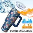 thumbnail image 5 of OBREWU Pioneer Flower Tumbler with Handle and Lid,40oz Pioneer Flower Double Wall Vacuum Insulated Tumbler,Pioneer Flower Cups Gift for Women and Men, 5 of 7