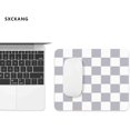 thumbnail image 2 of Grey Checkered Mouse Pad - Boho Neutral Modern Gray Pattern, Square Premium Texture, Cute Design for Office Work Home, Non-Slip Rubber Gaming Mouse Mat for Computer Laptop, 2 of 6
