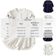 thumbnail image 3 of Neewe Embroidered Blouse Round-Neck Short Sleeve Button Down Shirt Casual Boho Style for Spring Summer, 3 of 5