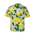 thumbnail image 3 of Picia Lemon1 Gentle Cotton Regular Fit Short Sleeve Casual Hawaiian Shirt for Men-, 3 of 9
