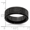 thumbnail image 6 of Edward Mirell Titanium Black Ti Laser 8mm Band EMR126, 6 of 7