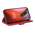 thumbnail image 2 of Compatible OnePlus Nord 2 5G Case, Leather Wallet Case Stand View Magnetic Clasp Book Flip Folio Phone Cover - Red, 2 of 5
