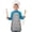 Easter and Rainbow, variant on Easter and Rainbow Bunnies White Pattern Youth Aprons, Adjustable Neck Strap Aprons for Teens' Cooking & Baking