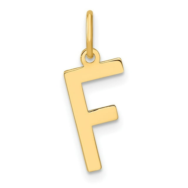 Diamond2Deal 14K Pendentif Initiale Lettre F en Or Jaune pour Femmes