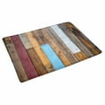 thumbnail image 2 of Colored Wood Wall Rustic Planks Barn Doormat Non Slip Indoor/Outdoor Door Mat Floor Mat Home Decor, Entrance Rug Rubber Backing 23.6"(L) x 15.7"(W), 2 of 5