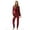 Red / Black, variant on #followme Women's Thermal Henley Bodysuit - Cozy and Comfortable Winter Sleepwear and Loungewear Union Suit (Royal / Black, Medium)