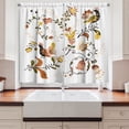 thumbnail image 2 of Ambesonne Nature Kitchen Curtains, Russian Floral Folk Plot, 55"x24", Pale Caramel Mustard, 2 of 3