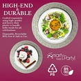 thumbnail image 2 of Elegant Disposable Plastic Dinner Plates 120 Pcs - 10.25" Heavy Duty Dinner Plates - Fancy White with Silver Hammered Rim Plates - Party Supplies For Wedding, Birthday & All Occasions, 2 of 7