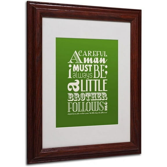 Trademark Fine Art "Little Brother II" Canvas Art by Megan Romo, Wood Frame