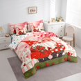 thumbnail image 3 of Manfei Cute Cartoon Gnome 7-Piece Twin Bedding Sets,Valentine Rose Bedding Comforter Set,Red Heart Print Sheet Sets For Girl,Luxury Bedroom Decor Reversible, 3 of 8