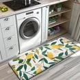 thumbnail image 3 of Yellow Lemon Fruit Flowers White Pattern Kitchen Rug Mat,Kitchen Runner Rugs Non Skid Washable,Decorative Kitchen Floor Mats for Kitchen,Sink,Laundry,17"x47.2", 3 of 7