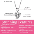 thumbnail image 3 of Cate & Chloe Amberly 18k White Gold Plated Heart Pendant Necklace with Swarovski Crystals for Women, 3 of 9