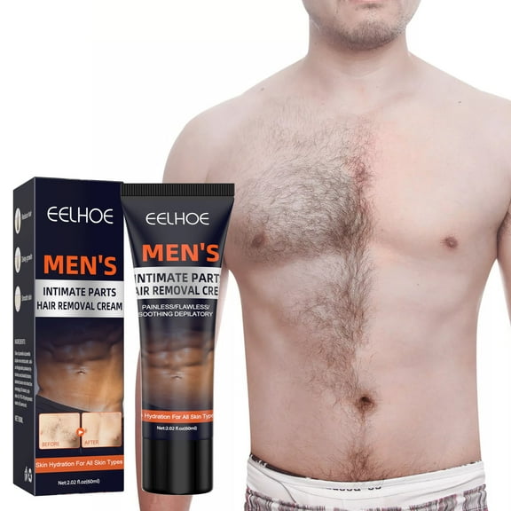 Kokovifyves Men'S Hair Removal Cream, Mild Hair Removal, Whole Body Hair Removal, Anodynia Hair Removal 60Ml