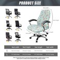 thumbnail image 6 of Renewold Easter Rabbit Eggs Floral Blue Office Chair Cover Removable Rotating Boss Chair Cover for Armrest Chairs Removable Swivel Chair Slipcover Stretchy Spandex Fabric Cover, L, 6 of 7