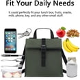 thumbnail image 6 of Roll top Reusable Lunch Box with Adjustable Shoulder Strap,Olive Green, 6 of 7