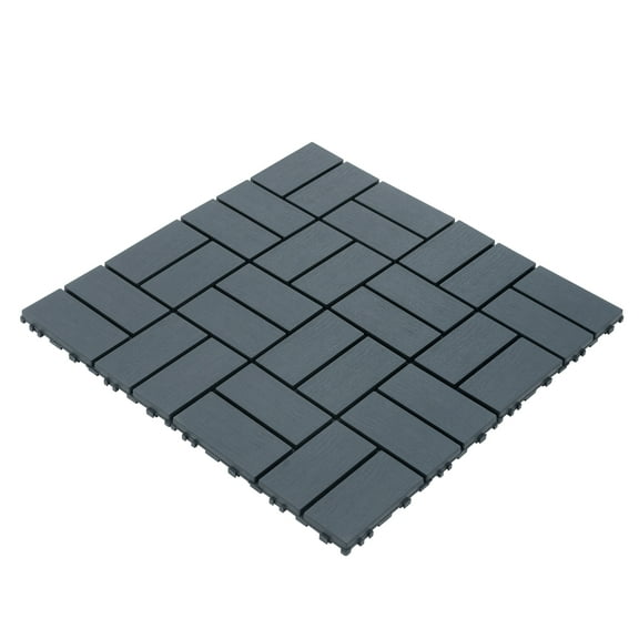 Plastic Interlocking Deck Tiles,44 Pack Patio Deck Tiles,12"x12" Square Waterproof Outdoor All Weather Use, Patio Decking Tiles
