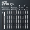 thumbnail image 5 of WORKPRO 3.7V Electric Precision Screwdriver Set, 52-in-1 Cordless Mini Driver Kit with LED Light & S2 Steel Bits for Electronics Repair, 5 of 9