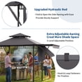 thumbnail image 4 of Abri de Toit Durable pour Patio Extérieur – Gazebo de Gril Extérieur pour Barbecue dans la Cour et Réceptions, Résistant aux Intempéries, Assemblage Facile, Gris, 4 of 7