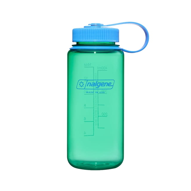 Botella de agua Nalgene de boca ancha 473 mL libre de BPA, verde pastel