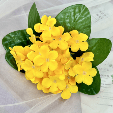 Namzi 3pcs Violet Artificial Flowers, Fake flowers, Flores Artificiales Para, Wedding Decor, Yellow