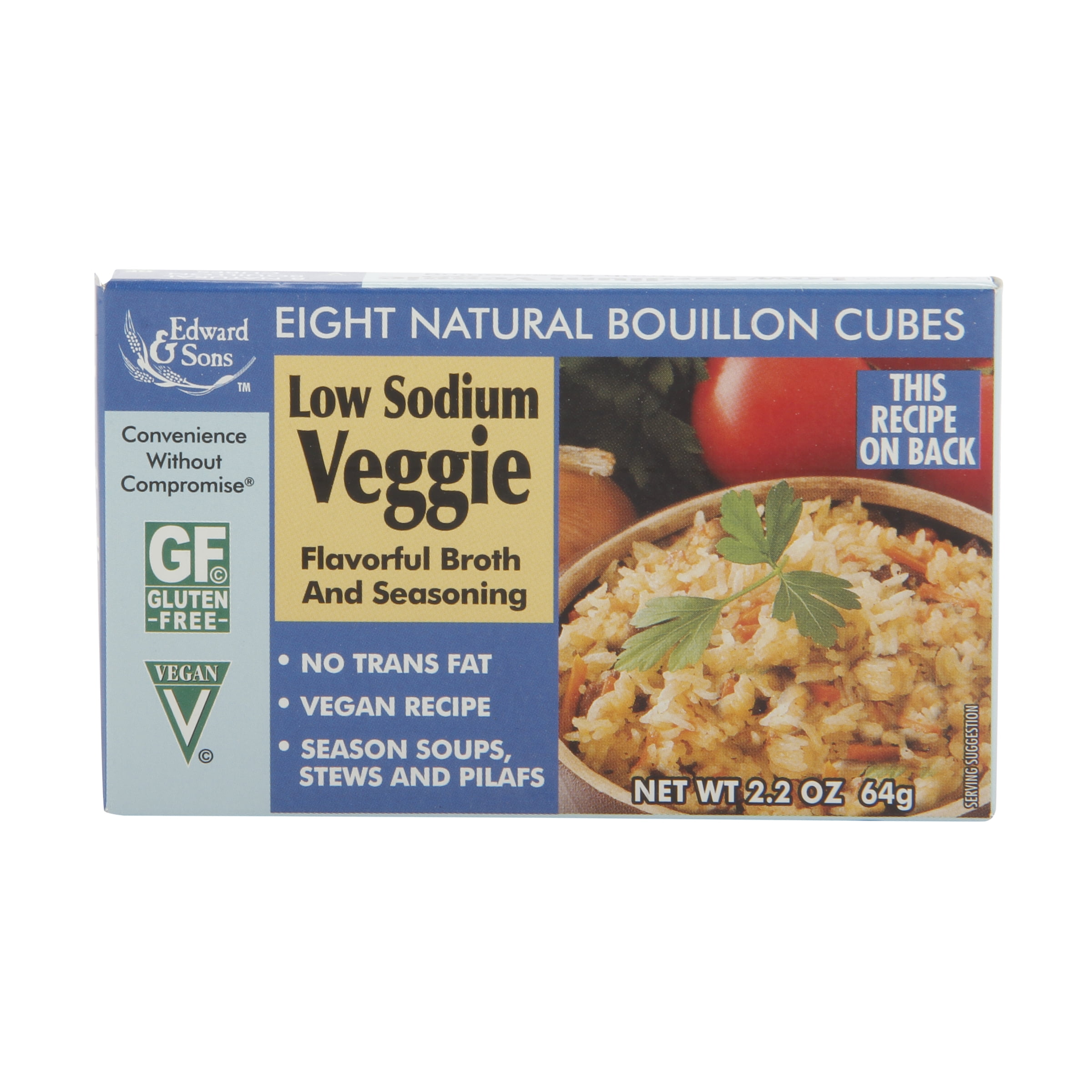 pack of 4Low Sodium Veggie Bouillon Cubes, 2.2 oz