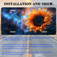 thumbnail image 3 of 1 Pcs 2D Flat License Plate Covers & Frames, Sunflower and Nebula For Decorative Front, Waterproof For Decoration Aluminum License Plate Covers & Frames Cover For Men Women, 12" X 6", 3 of 7