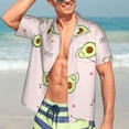 thumbnail image 5 of Lsque Avocado Doing Sport Yoga pattern Hawaiian Shirt for Men, Unisex Summer Beach Casual Short Sleeve Button Down Shirts-XX-Large, 5 of 9