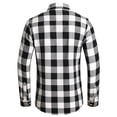 thumbnail image 4 of Camisas Para Hombre Manga Larga De AlgodóN Blusa de manga larga con solapa y hebilla de lino a rayas informal para hombre (A, XXL), 4 of 7