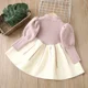 thumbnail image 5 of Spring New Girls' Knitted Sweater Dress 2-6 Y Sweet Bow Ruffled A-Line Dress for Girls Children's Clothing, 5 of 6
