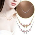 thumbnail image 6 of Womens Necklaces Trendy Women'S Jewelry Bow Zircon Necklace Adjustable Bow Beaded Chain Necklace Gold And Silver Friendship Necklace Women Fashion Necklace Necklace For All Women, 6 of 6