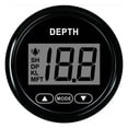 thumbnail image 3 of Universal 2'' 52mm Depth Gauge Pulse Signal Digital Boat Waterproof IP67 Depth Meter For Marine Boat Yacht Red Backlight 9-32V, 3 of 6