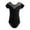 Black, variant on LIIPEE Girls Onesie Spring Summer Classic Short Sleeve Solid Color Round Neck Ballet Gym Leotard Bodysuit Girls Breathable Ballet Jazz Practice Sessions One-Pieces,Black,18-24 Months