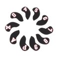 thumbnail image 3 of serony 10Pcs Golf Iron Headcover Waterproof Head Cover Golfer Protection 4-9,A~X Black Red, 3 of 5